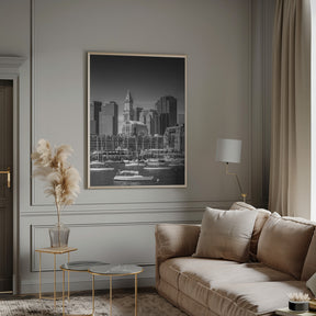 BOSTON Skyline North End &amp; Financial District Poster