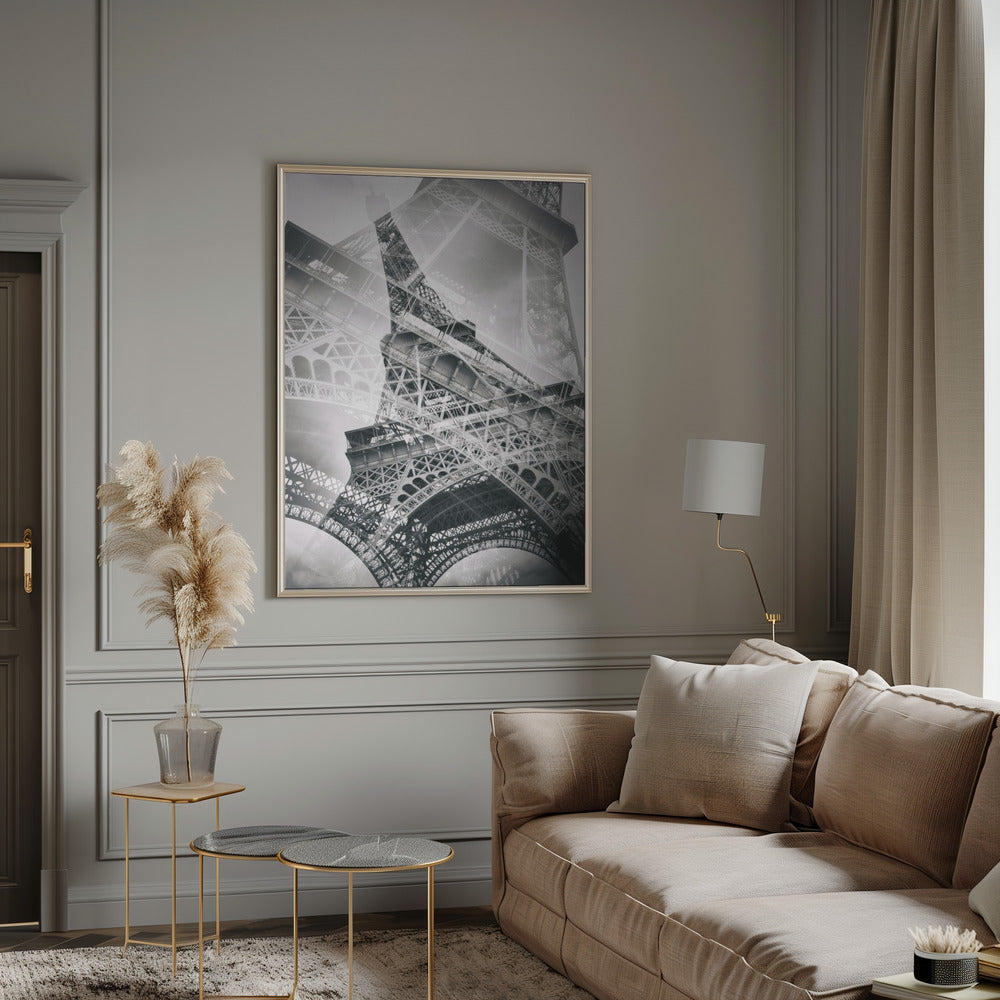 Eiffel Tower Double Exposure Poster