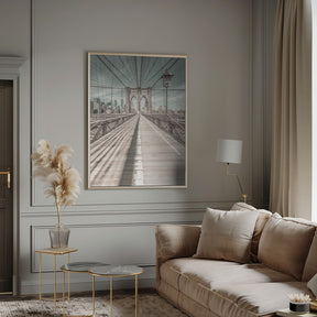 NEW YORK CITY Brooklyn Bridge | urban vintage style Poster