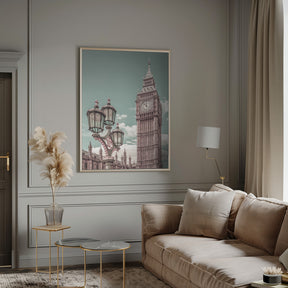 LONDON Elizabeth Tower | urban vintage style Poster