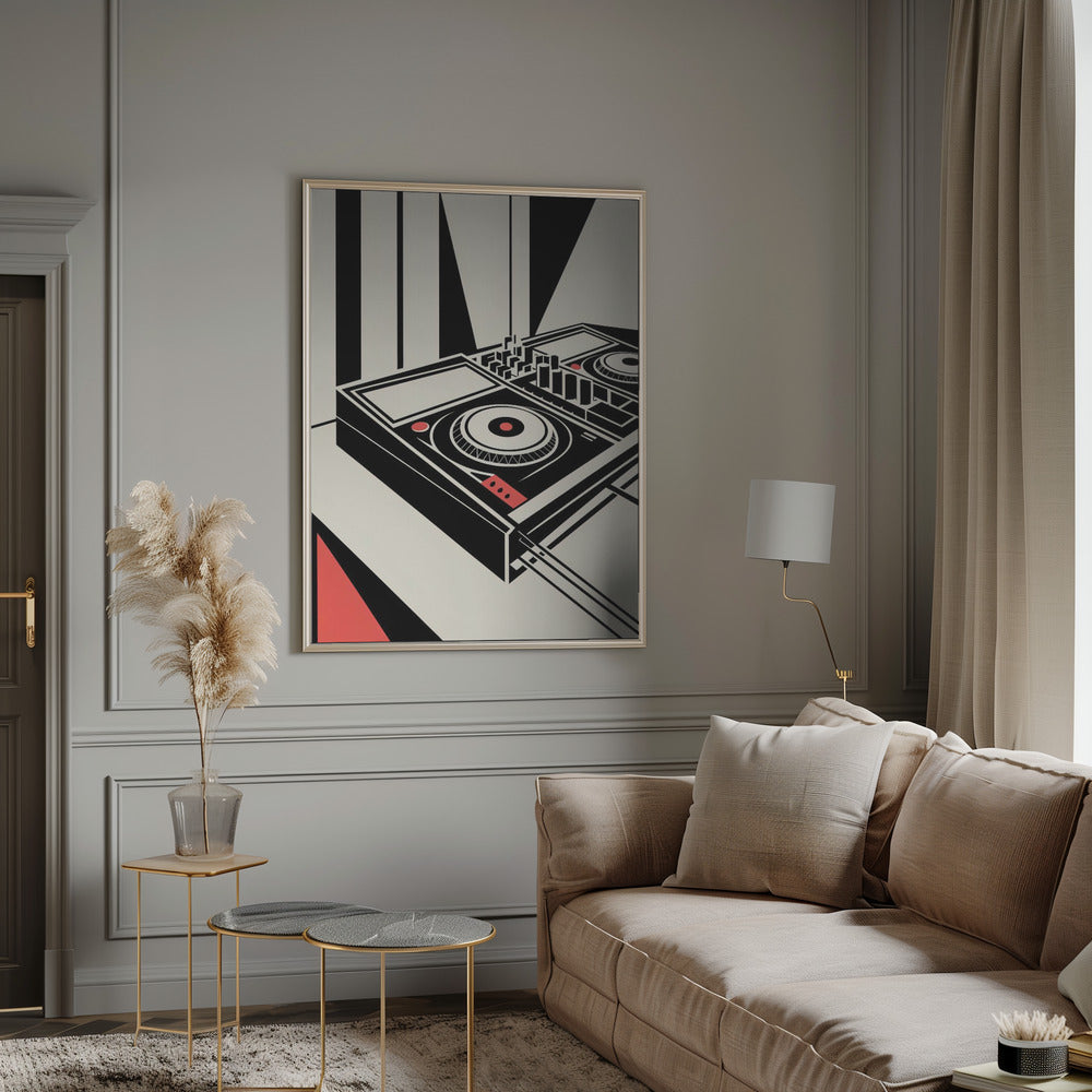 DJ Mixer - Bauhaus Style Poster