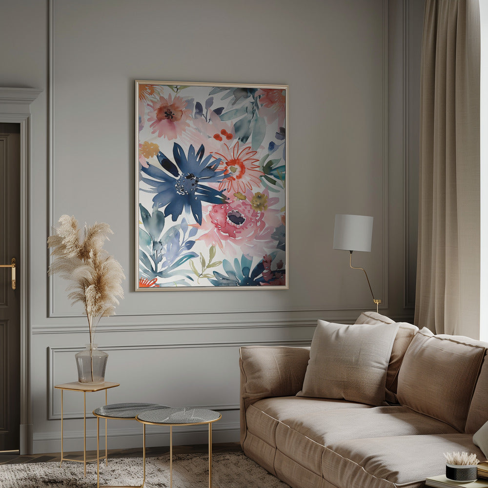 Watercolor Floral No. 1 Poster