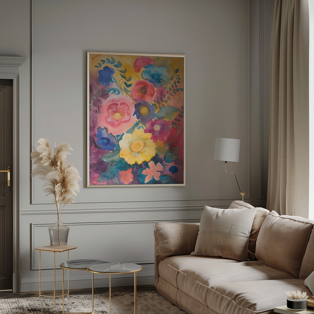 Watercolor Floral No. 6 Poster