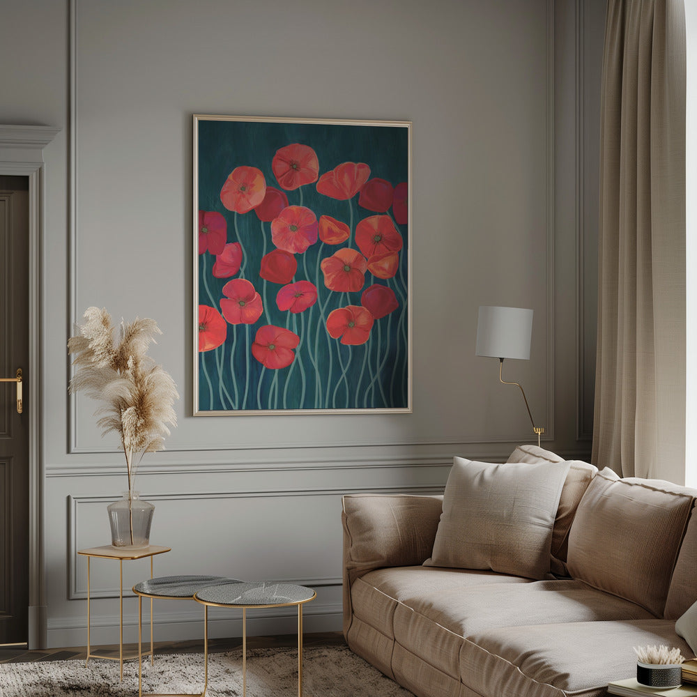 Red poppies Poster