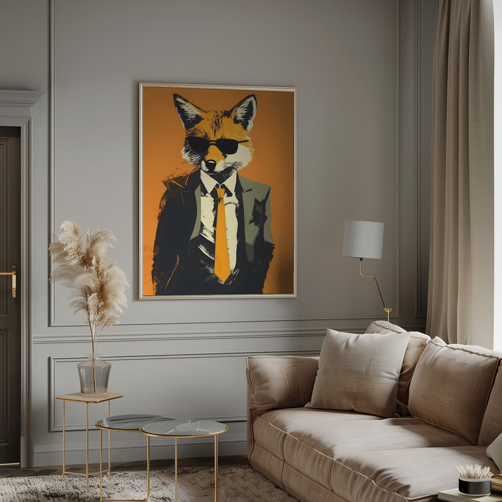 Fox In a Suit Poster