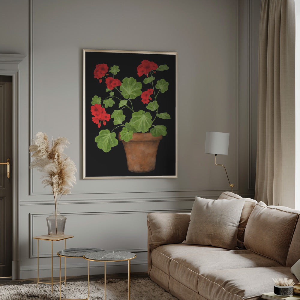 Red Geranium Poster