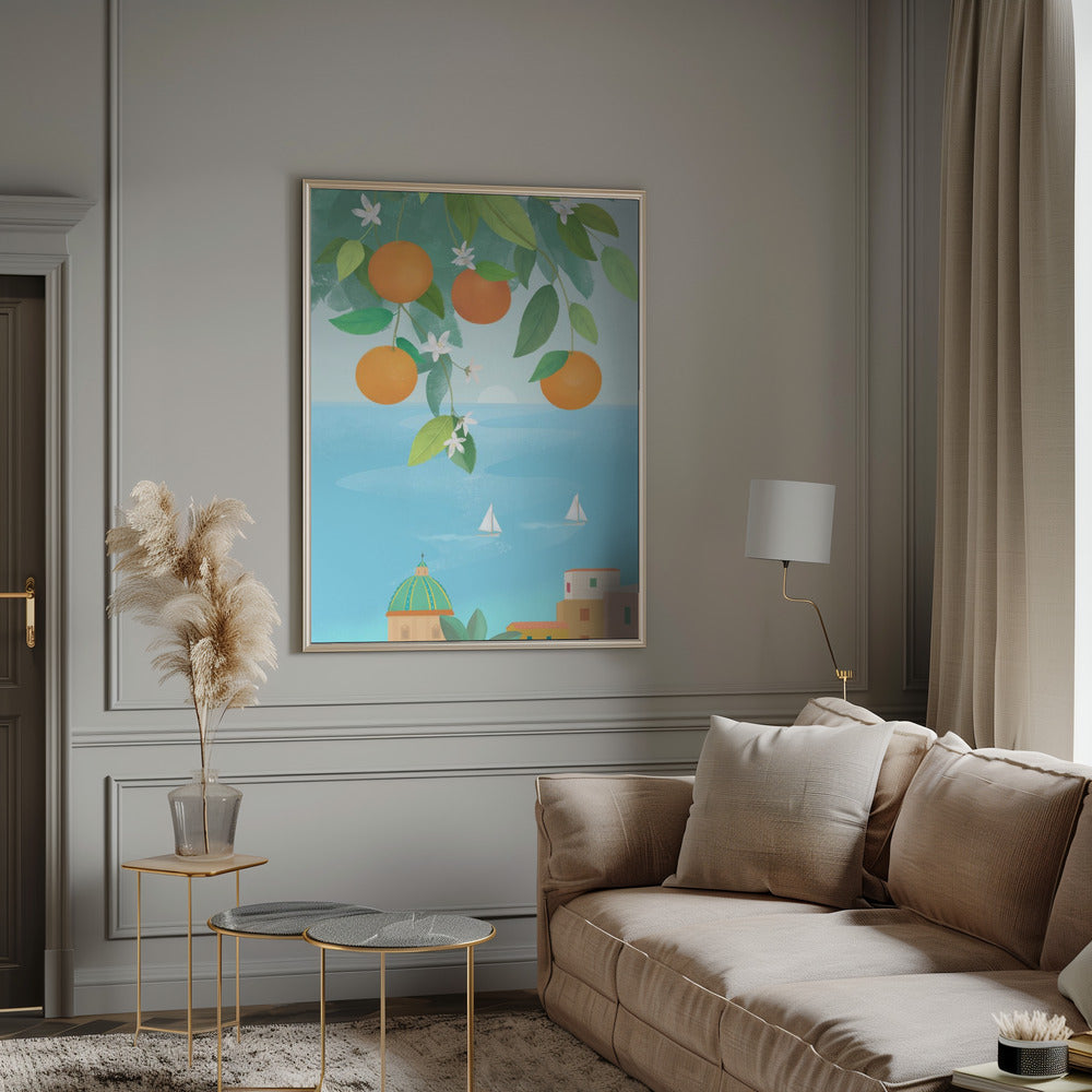 Amalfi Oranges Poster