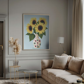 Vase of Sunflowers Poster