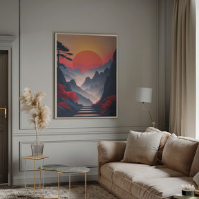 Sunset In the Mountains Poster