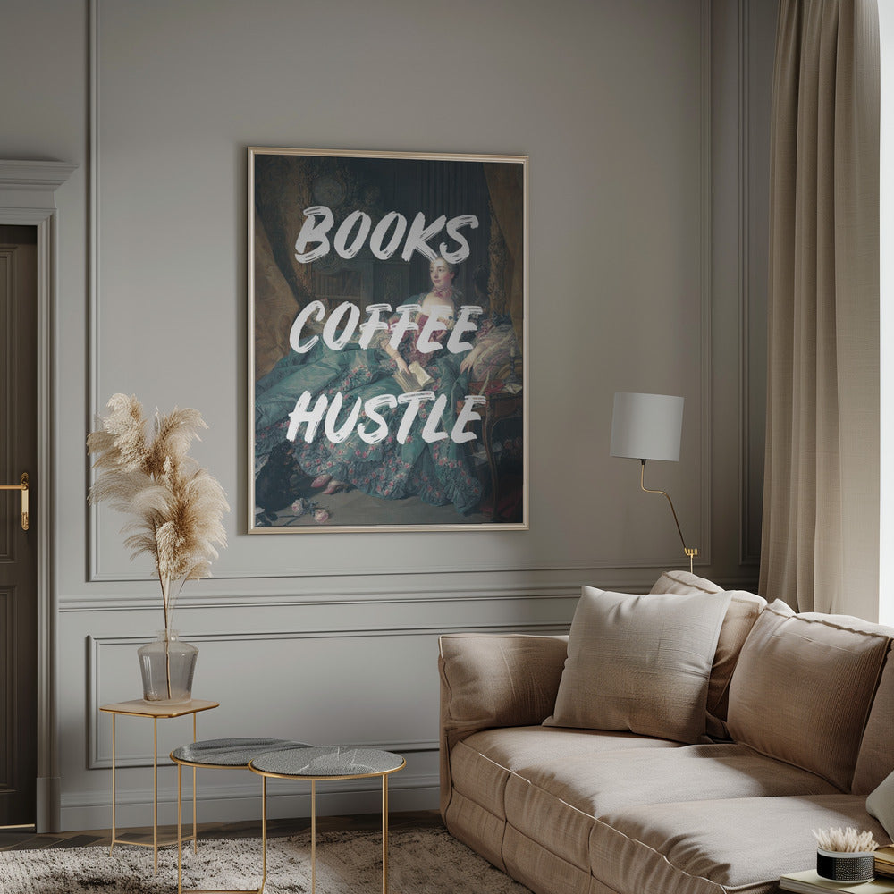 Bookscoffeewhite Ratioiso Poster