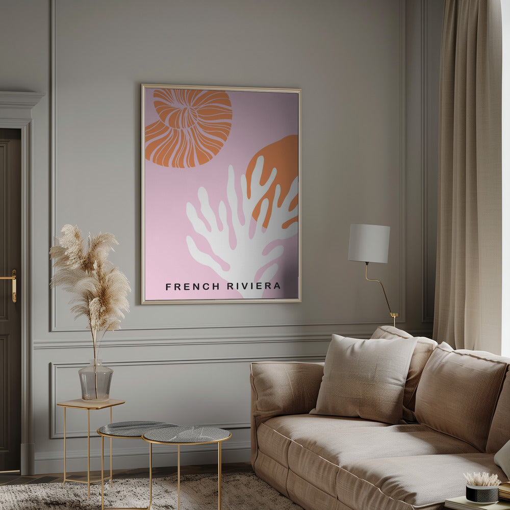 Rivierapinkorange Ratioiso Poster