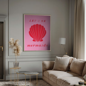 Mermaidspinkred Ratioiso Poster