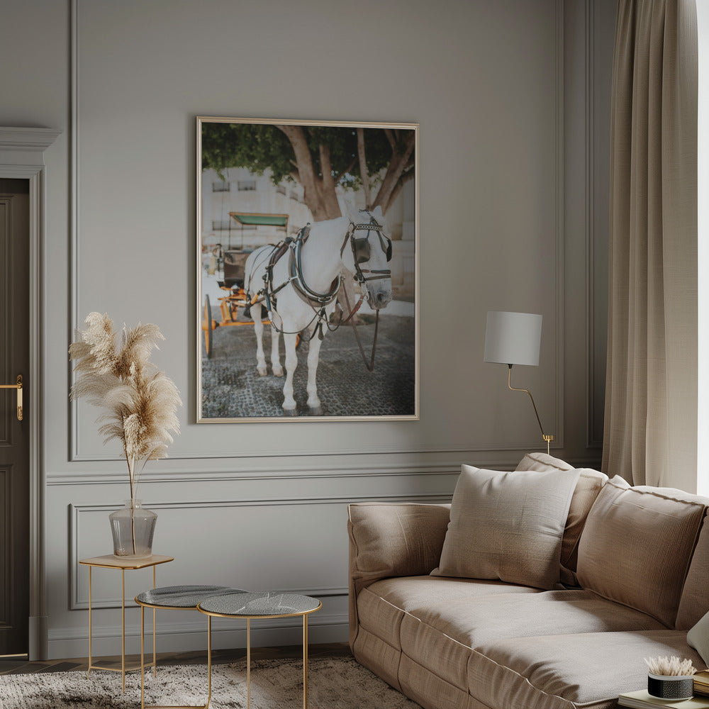 Sevilla White Horse Poster