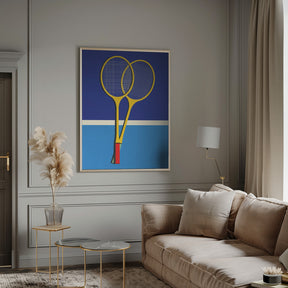 Wooden Badminton Rackets Poster