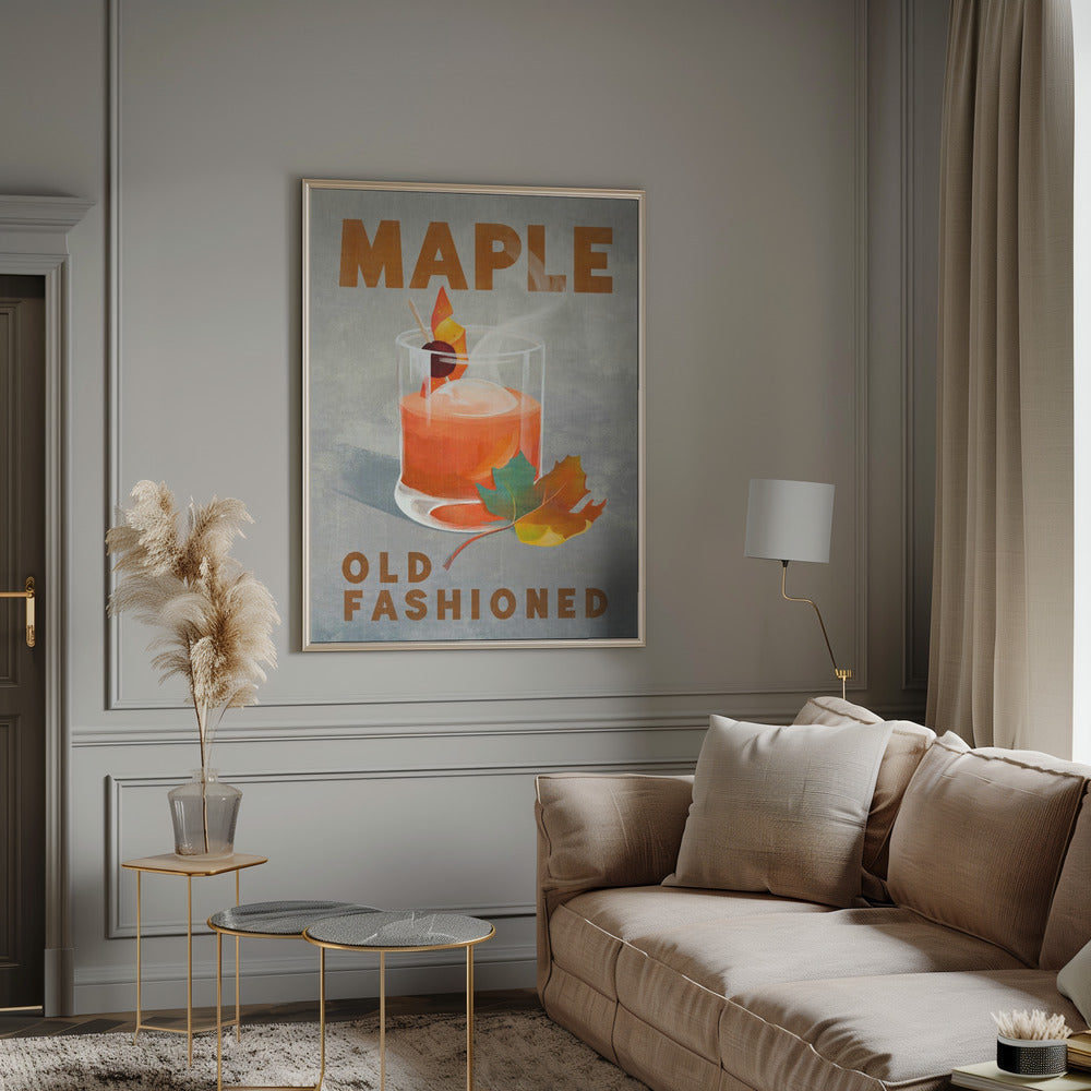 Maple Old Fashioned Cocktail Poster