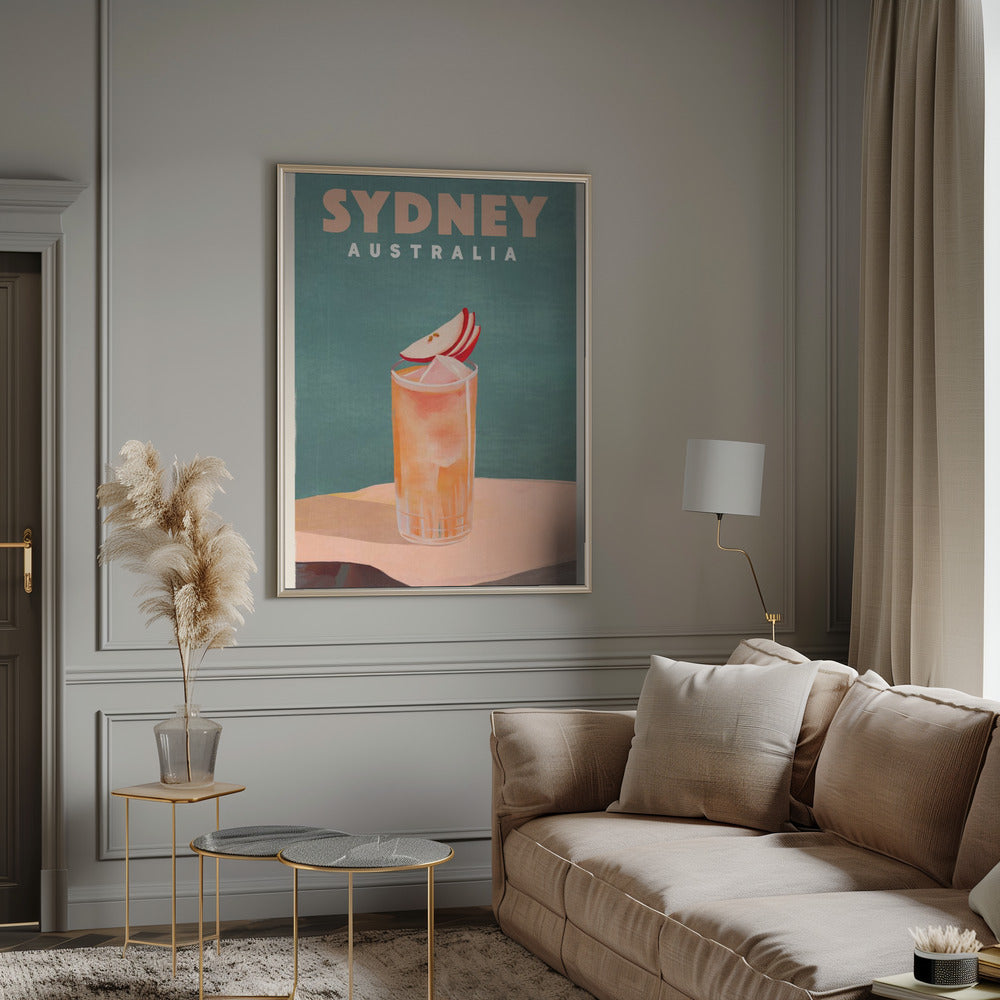 Sydney Australia Cocktail Bar Decor Poster