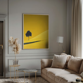 Yellow Field Tree Poster