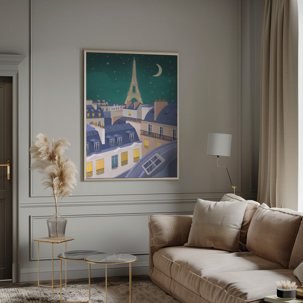 Paris at Night Poster