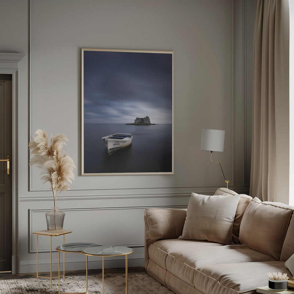 Serene Boat Poster