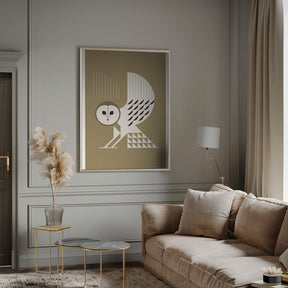 Golden Animals - Barn Owl (Gold) Poster