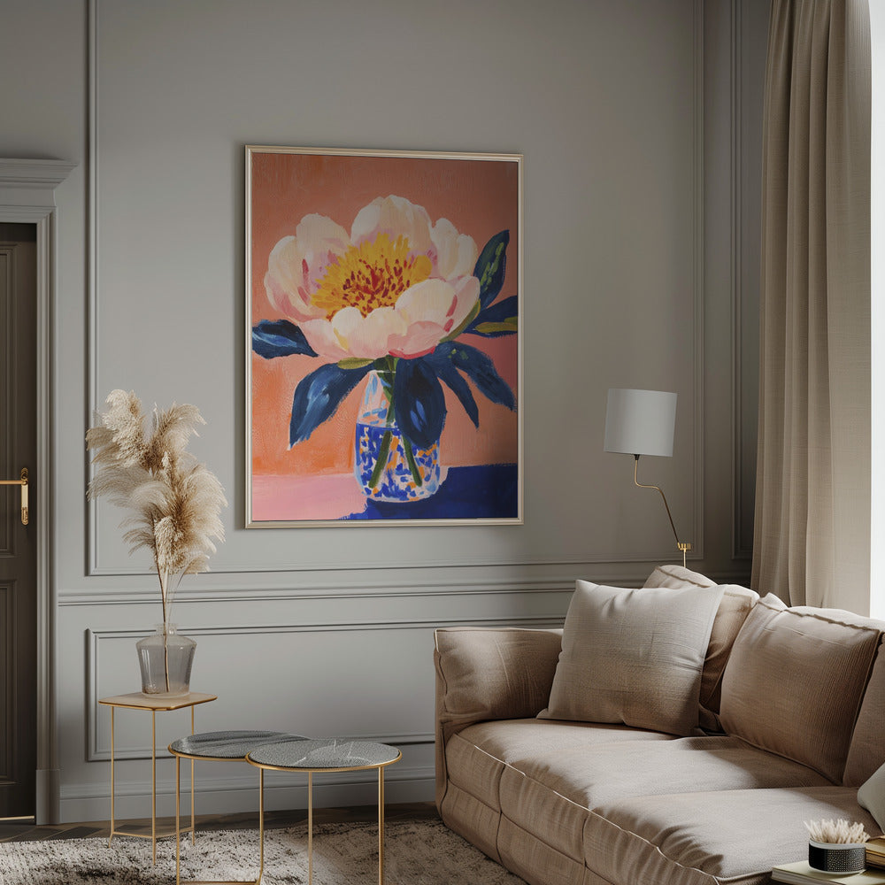 Blooming Peony Poster