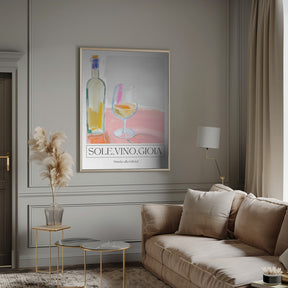 Sole, vino, gioia Poster