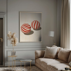 Striped balls Poster