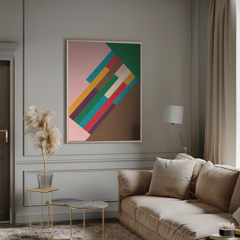 Meridian Pink - Mid Century Modern Poster