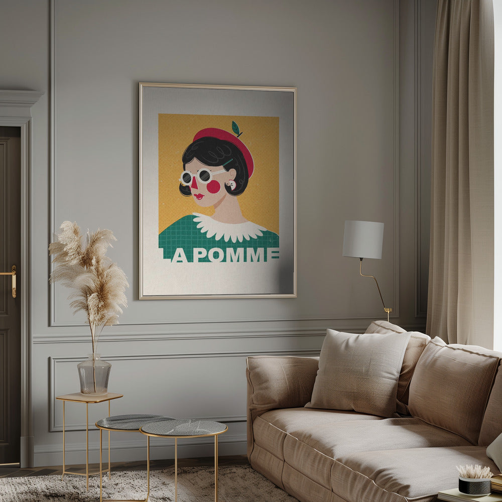 La Pomme French Fashion Portrait Poster