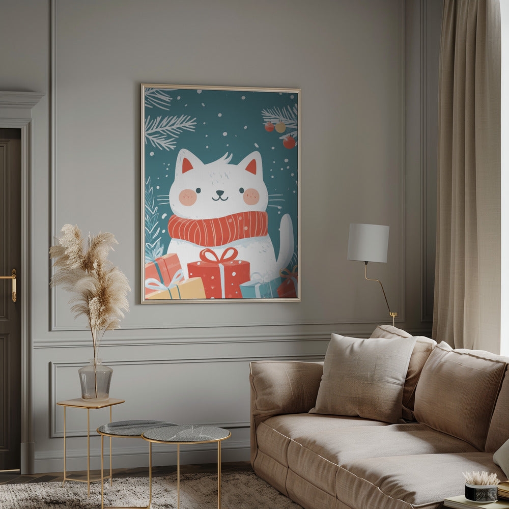 Christmas Cat Poster