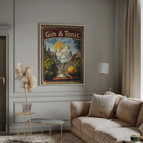 Gin &amp; Tonic Vintage Poster