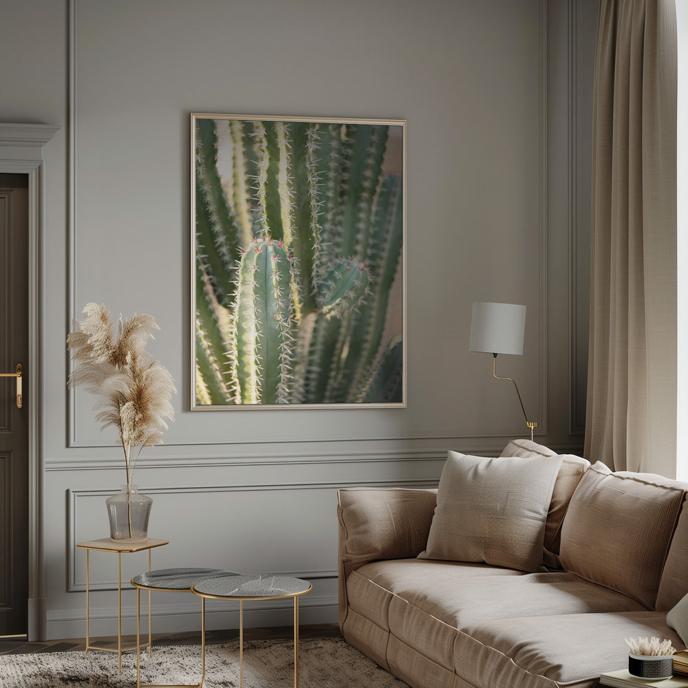 Gold &amp; Green Cacti Marrakech Poster