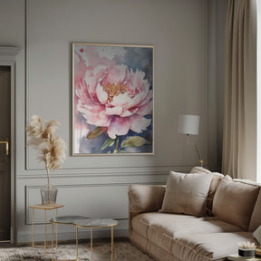 Blooming Peony Poster