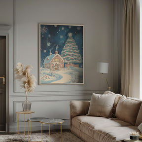 Snow Christmas Town Poster