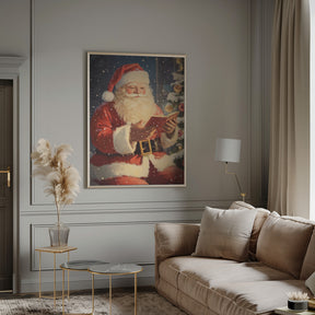 Santa Reading I Poster