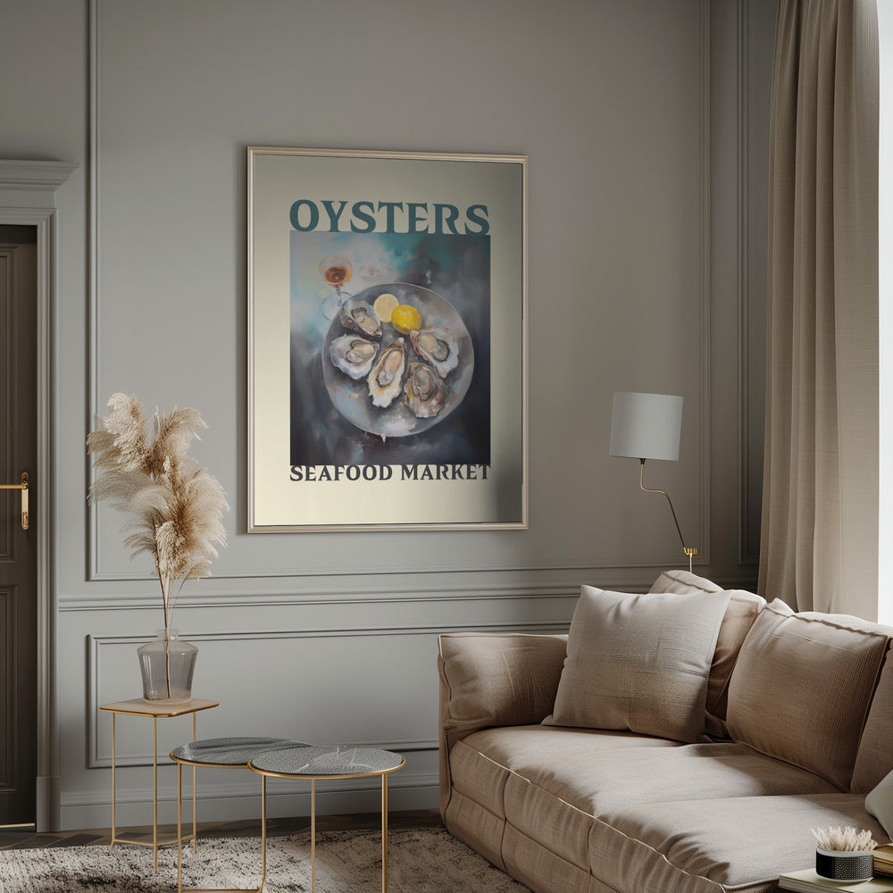 Oysters Seafood Market Poster