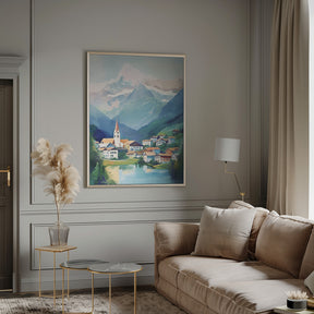 Grindelwald Switzerland Painting Poster