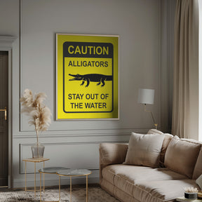 Caution   Alligators Poster