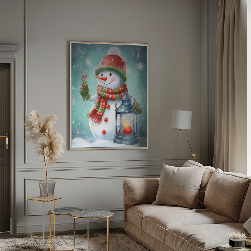 Cute Snowman No 2 Poster