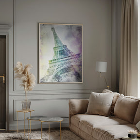 PARIS Watercolor Eiffel Tower Poster