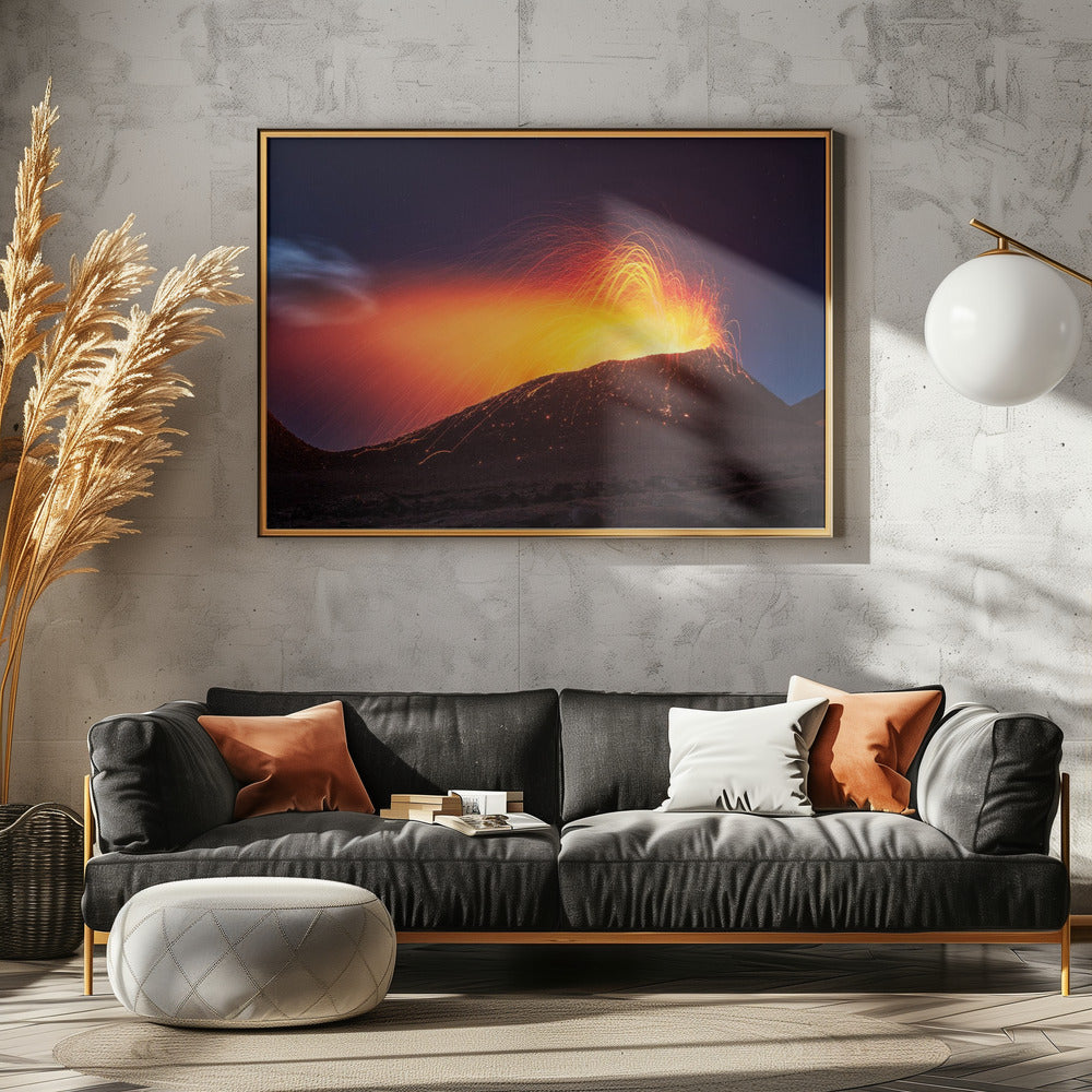 La Fournaise volcano Poster