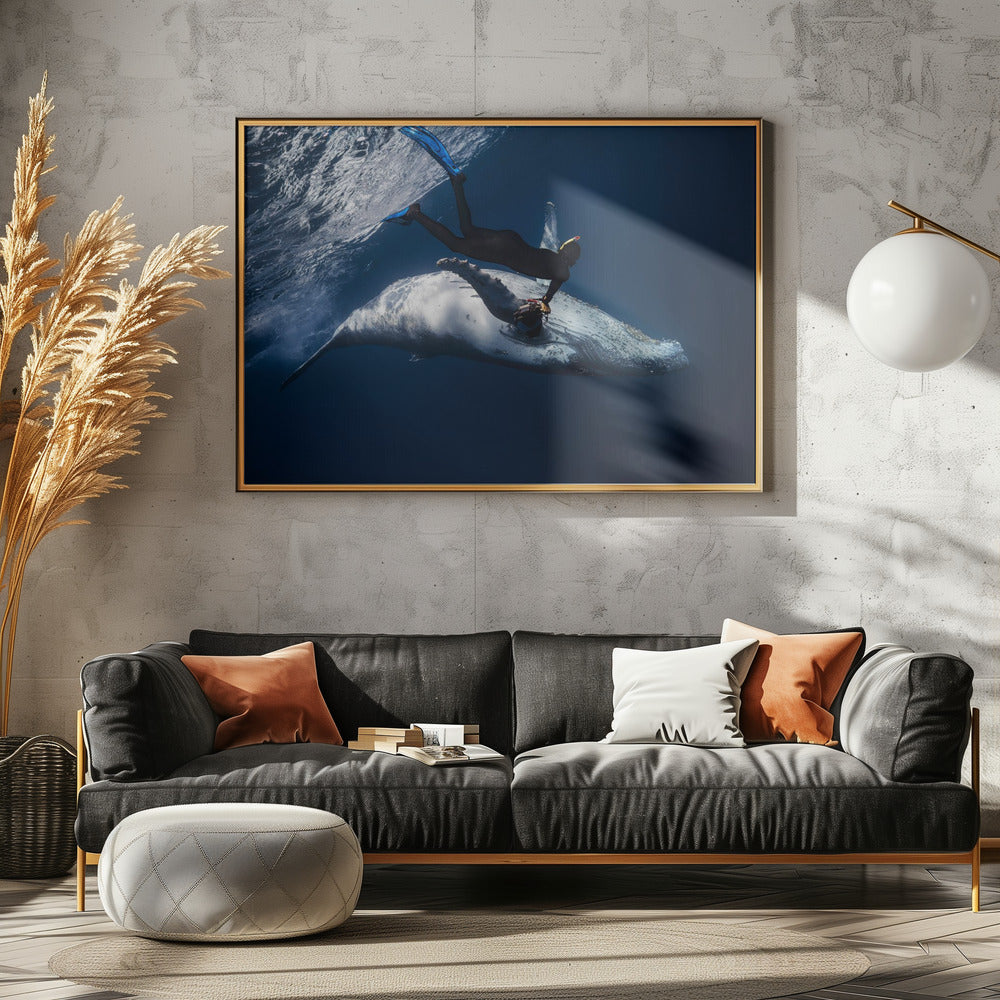 Dancing with whale Poster