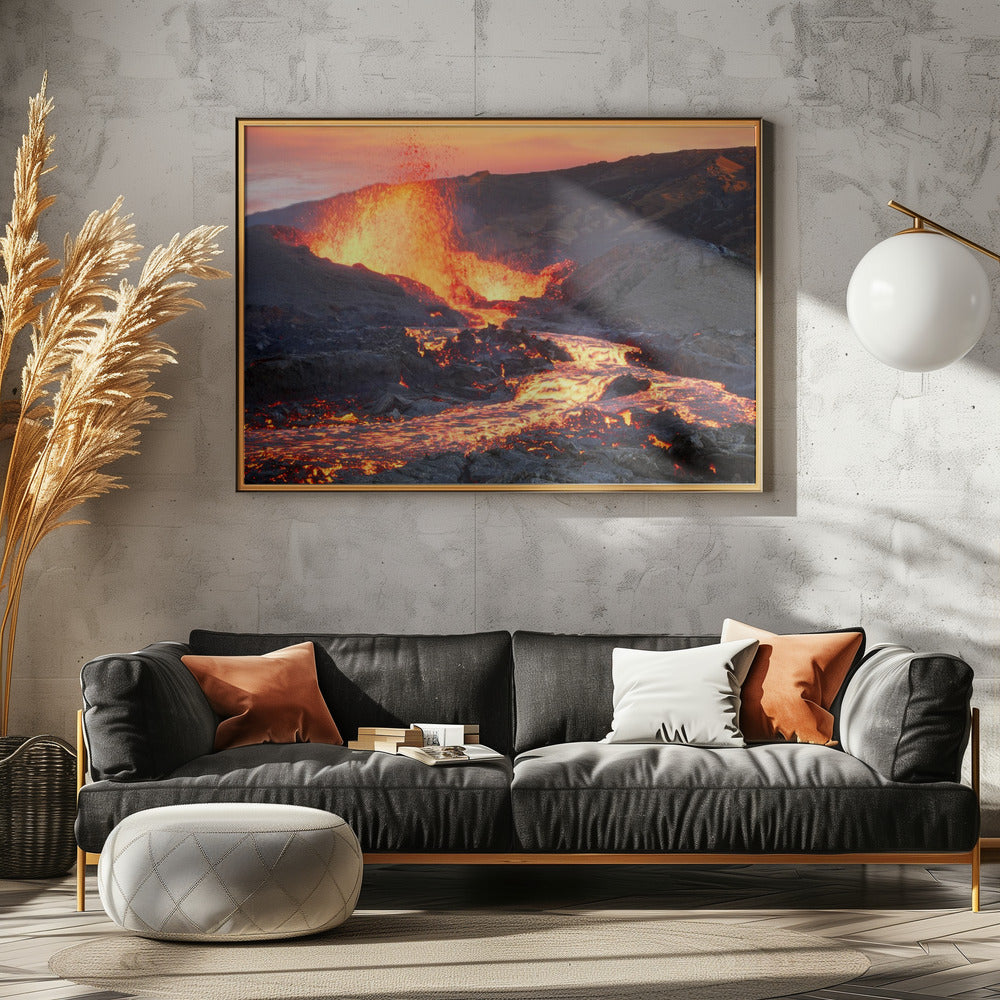 La Fournaise Volcano Poster