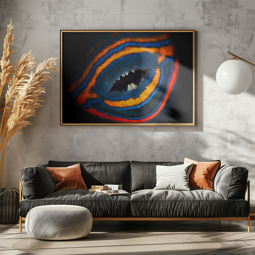 Orange-lined triggerfish Poster