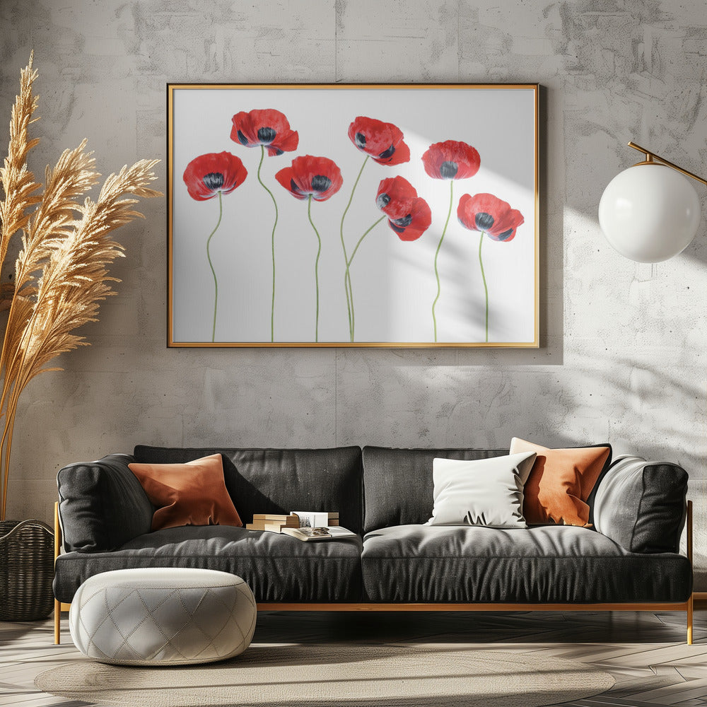 Ladybird Poppies Poster