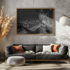 Brooklyn bridge lights Poster