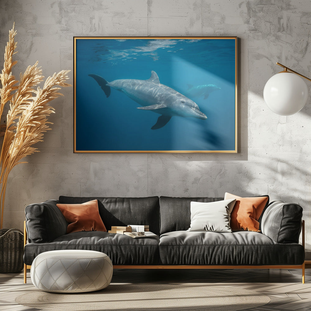 Curious Dolphin Poster