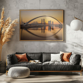 Sunrise at the Dubai Water Canal Poster