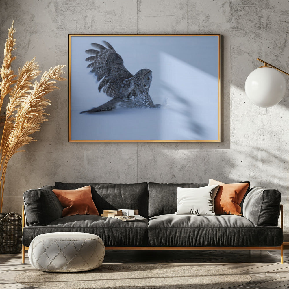 Sliding in The Snow Poster