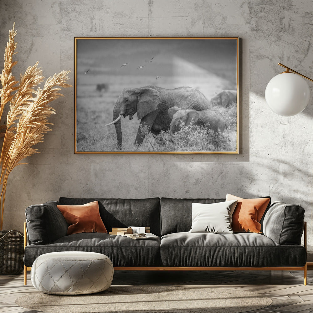 MONO ELEPHANT FAMILY Poster